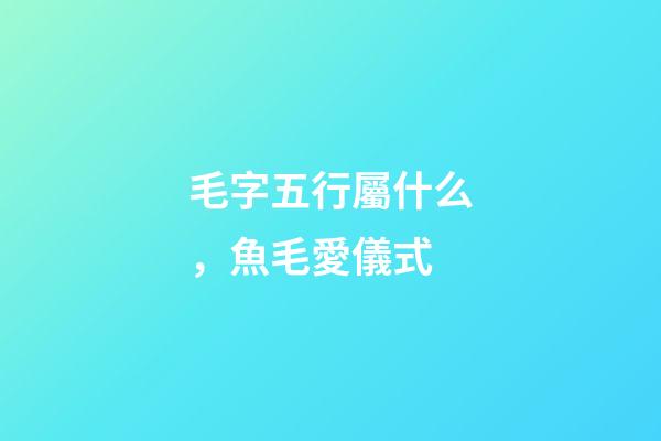 毛字五行屬什么，魚毛愛儀式 (東加豆)-第1張-觀點-玄機派